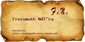 Freismuth Nóra névjegykártya