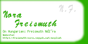 nora freismuth business card